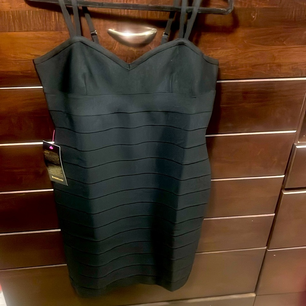 Black fitted, very sexy dress, size Large
